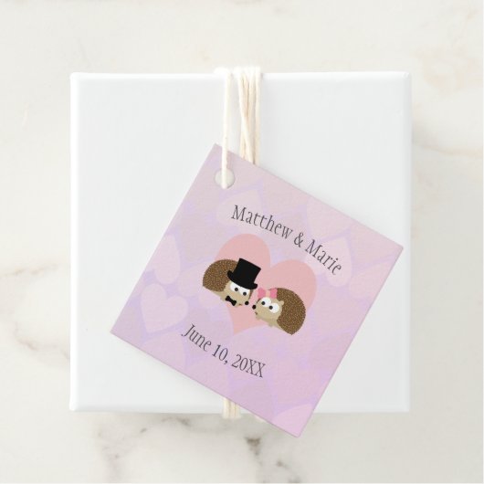 Igel in der Liebe Geschenkanhänger (Beispiel)