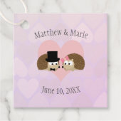 Igel in der Liebe Geschenkanhänger (Vorderseite)