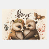 Igel in der Liebe Geschenkpapier Set (Vorderseite 3)