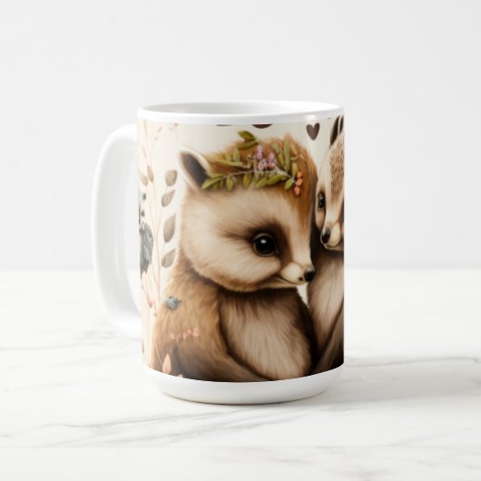 Igel in der Liebe Kaffeetasse (Vorderseite Links)