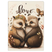 Igel in der Liebe Klemmbrett (Rückseite)