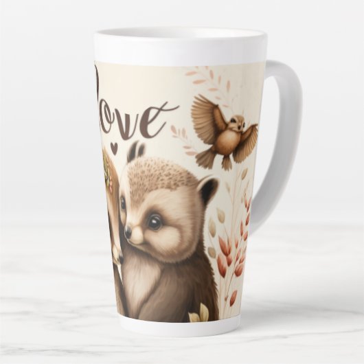 Igel in der Liebe Milchtasse (Rechte Ecke)