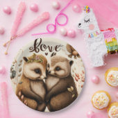 Igel in der Liebe Pappteller (Party)