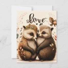 Igel in der Liebe RSVP Karte