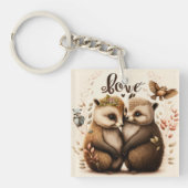 Igel in der Liebe Schlüsselanhänger (Vorderseite)