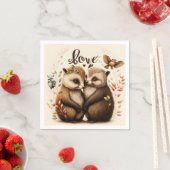 Igel in der Liebe Serviette (Beispiel)