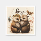 Igel in der Liebe Serviette (Vorderseite)