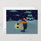 Igel in der Nacht Postkarte (Vorne/Hinten)