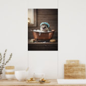 Igel in der Wanne Poster (Küche)