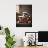 Igel in der Wanne Poster (Heimbüro)