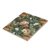 Igel in einem alten Englischen Garten Fliese (Seite)