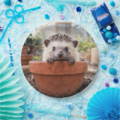 Igel in einem Tongefäß Pappteller (Party)