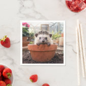Igel in einem Tongefäß Serviette (Beispiel)