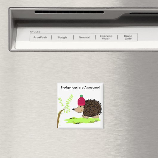 Igel in einer Roten Szene Magnet (In Situ (Geschirrspüler))