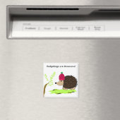 Igel in einer roten Toque Magnet (In Situ (Geschirrspüler))