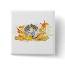 Igel in Herbstlaub