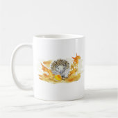 Igel in Herbstlaub Kaffeetasse (Links)