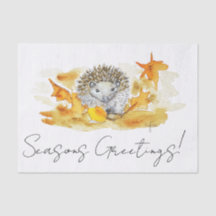 Igel in Herbstlaub