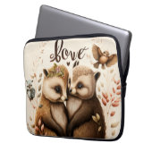 Igel in Liebe-Poster Laptopschutzhülle (Vorderseite Links)