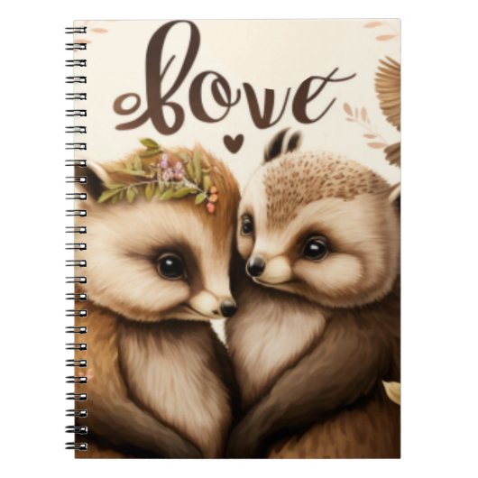 Igel in Liebe-Poster Notizblock (Vorderseite)