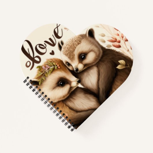 Igel in Liebe Poster Notizblock (Vorderseite)