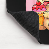 Igel isst Eis-Grafik Jungen Mädchen Mousepad (Ecke)
