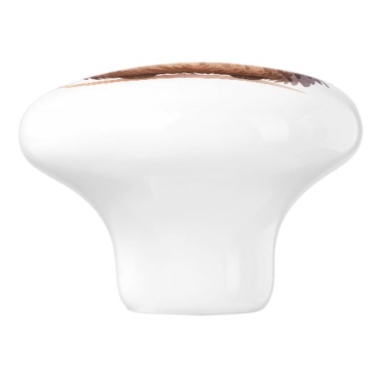 Igel-Keramik-Knoblauch Keramikknauf (Seitenansicht)