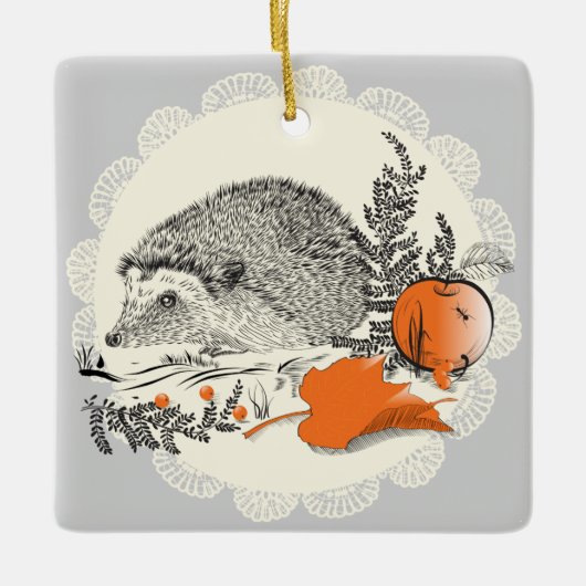 Igel Keramikornament (Vorderseite)
