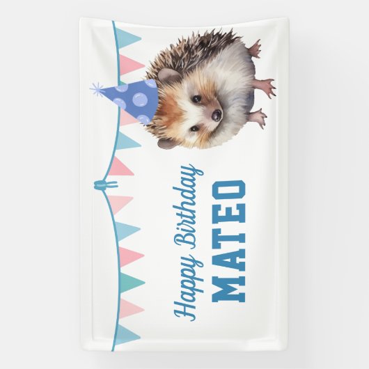 Igel-Kids-Blumenfeier Banner (Vertikal)