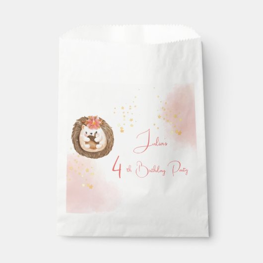 Igel Kindergeburtstag Geschenktütchen (Vorderseite)