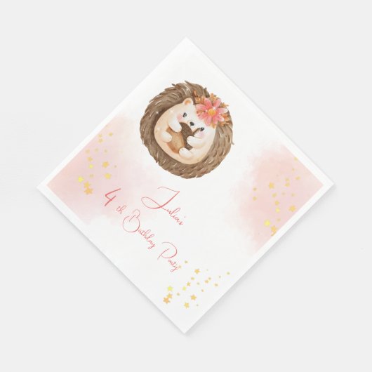 Igel Kindergeburtstag Serviette (Ecke)