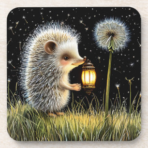 🌼 Igel Laternen Nacht Garten Leuchten Getränkeuntersetzer
