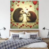 IGEL LIEBE 1 LEINWANDDRUCK (Insitu (Schlafzimmer))