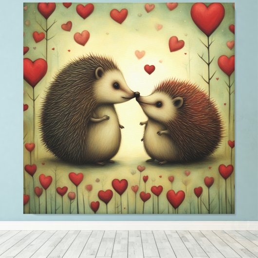 IGEL LIEBE 1 LEINWANDDRUCK (Insitu (Holzboden))