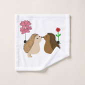 Igel Liebe Badhandtuch Set (Waschlappen)