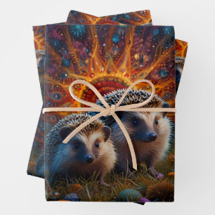 Igel-Liebe in jedem Herzschlag Geschenkpapier Set