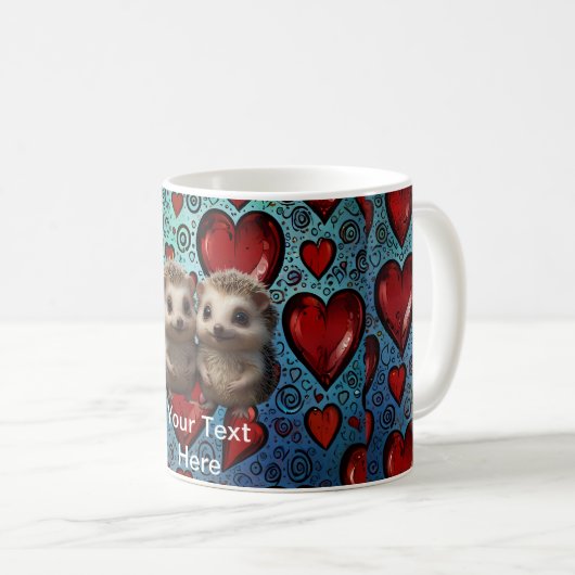 Igel Liebe Kaffeetasse (VorderseiteRechts)