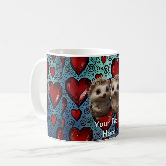 Igel Liebe Kaffeetasse (Vorderseite Links)