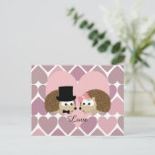 Igel Liebe mit Herz Postkarte (Stehend Vorderseite)