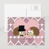 Igel Liebe mit Herz Postkarte (Vorne/Hinten)