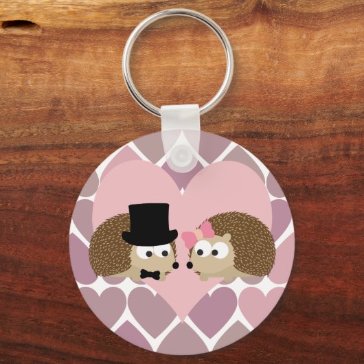 Igel Liebe mit Herz Schlüsselanhänger (Vorderseite)