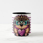 Igel Liebe Mugshot Zweifarbige Tasse (Mittel)