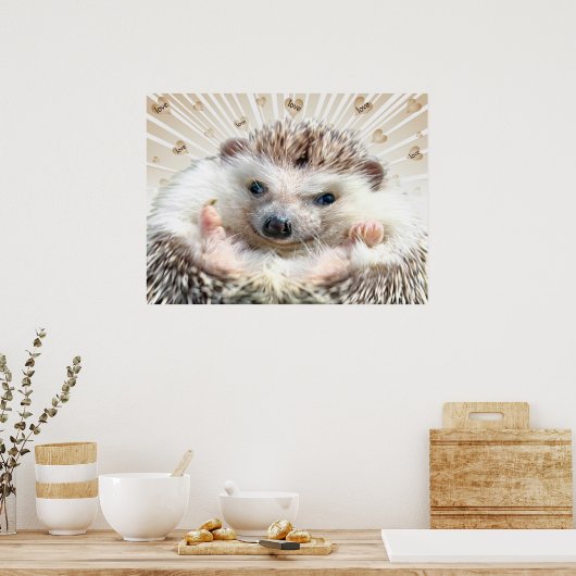 Igel Liebe Poster (Küche)