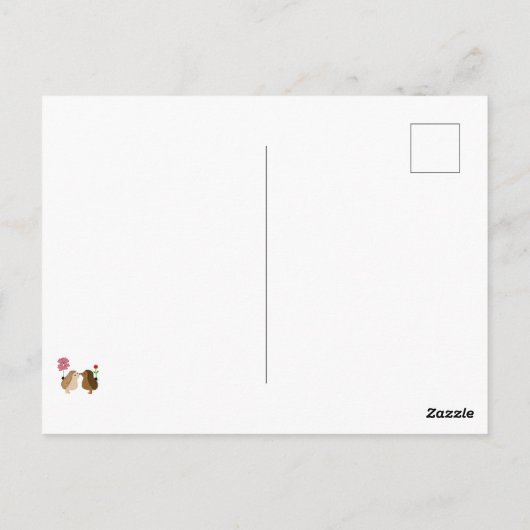 Igel Liebe Postkarte (Rückseite)