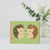 Igel Liebe Postkarte (Stehend Vorderseite)