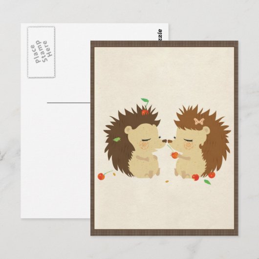 Igel Liebe (Schaubild II) Postkarte (Vorne/Hinten)