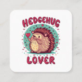 Igel-Liebhaber Quadratische Visitenkarte (Rückseite)