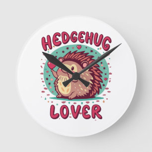Igel-Liebhaber Runde Wanduhr
