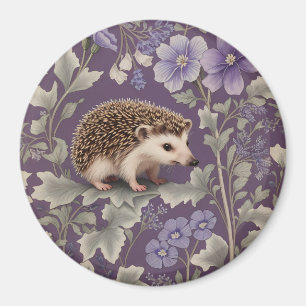 Igel Lila William Morris Inspiriert Floral Magnet