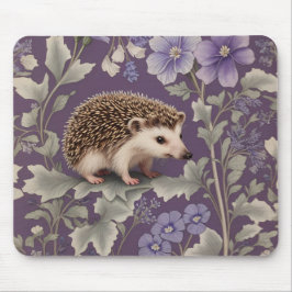 Igel Lila William Morris Inspirierte floral Mousepad